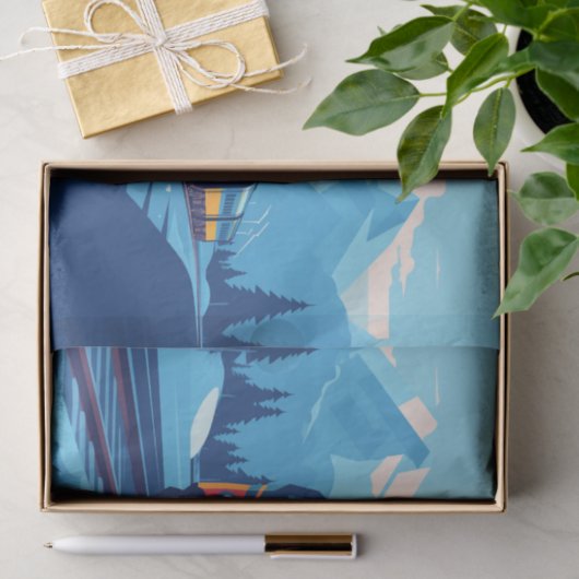 Schattigee Decoupage treinliefhebbers retro Tissuepapier (Geschenk)