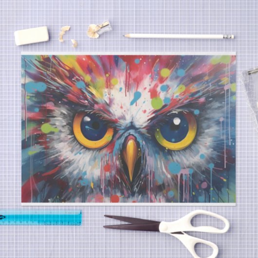 Schattigee Decoupage uilenliefhebbers Tissuepapier (Craft)