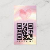 Schattigee delicate natuurlijke roze gradiënt inst visitekaartje (Achterkant)