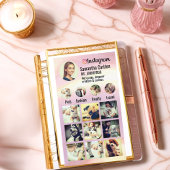 Schattigee delicate natuurlijke roze gradiënt inst visitekaartje