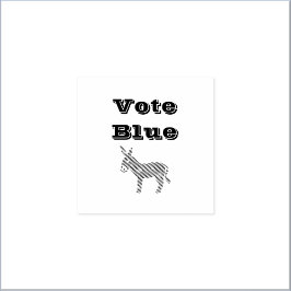 Schattigee Democratische Donkey & Hearts STEMMEN B Rubberstempel