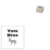 Schattigee Democratische Donkey & Hearts STEMMEN B Rubberstempel (Gestempeld)
