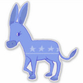 Schattigee Democratische Partij Donkey Sticker (Voorkant)