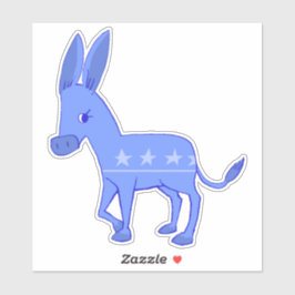 Schattigee Democratische Partij Donkey Sticker