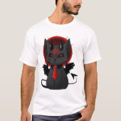 Schattigee Demon Cat Esthetisch T-Shirt Kawaii Got (Voorkant)