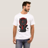 Schattigee Demon Cat Esthetisch T-Shirt Kawaii Got (Voorkant volledig)