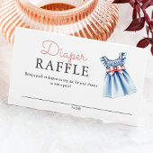 Schattigee Denim Blue Jean Luier Raffle Informatiekaartje
