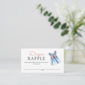 Schattigee Denim Blue Jean Luier Raffle Informatiekaartje (Staand voorkant)