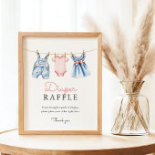 Schattigee Denim Blue Jean Meisje Luier Raffle Gam Poster