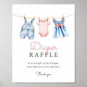 Schattigee Denim Blue Jean Meisje Luier Raffle Gam Poster (Voorkant)