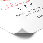 Schattigee Denim Blue Jean Meisje Mimosa Bar Poster (Hoek)