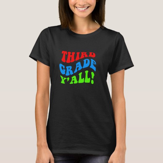 Schattigee derde klas leraar 3e klas student terug t-shirt (Voorkant)