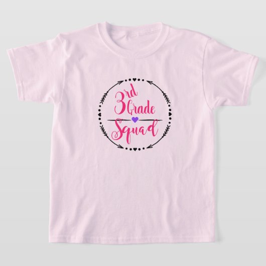 Schattigee derde klas squad t-shirt (Laagn)