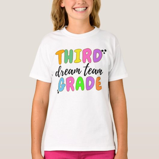 Schattigee derde klas, terug naar school, student t-shirt (Voorkant)
