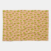 Schattigee Desert Cactus Planten op neutrale blush Theedoek (Horizontaal)