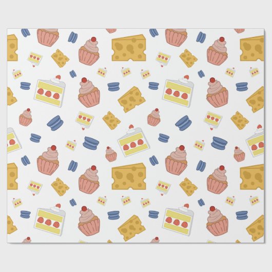 Schattigee dessert cadeau wrap - Sweet, Fun en Per Cadeaupapier (Vlak)