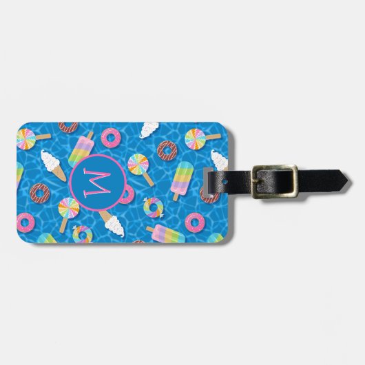 Schattigee desserts bagagelabel (Voorkant horizontaal)