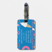 Schattigee desserts bagagelabel (Achterkant verticaal)