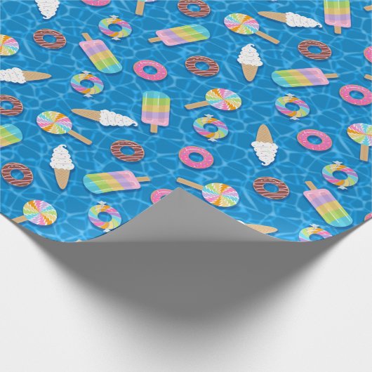 Schattigee desserts cadeaupapier (Hoek)