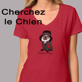 Schattigee Detective Sherlock Pug Hondenliefhebber T-shirt