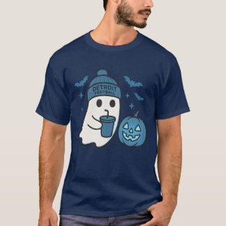 Schattigee Detroit Football Ghosts Halloween T-shirt