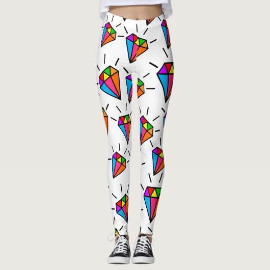 Schattigee diamanten leggings (Voorkant)