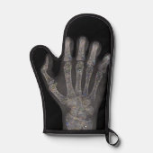 Schattigee Diamond Skeleton Hand Oven Mitt Ovenwant (Voorkant)