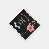 Schattigee Dice Goede Times Roll Roze Flamingo Bun Servet (Hoek)