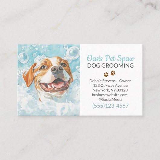 Schattigee dienst voor het verzorgen van huisdiere visitekaartje (Voorkant)