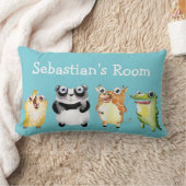 Schattigee dieren met de naam van het kind kussen (Deken)