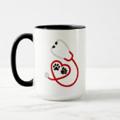 Schattigee Dierenarts dierenvrienden naam toevoege Mok (Links)