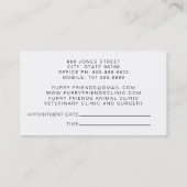 Schattigee dierenarts Logo afspraak en Visitekaartje (Achterkant)