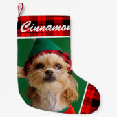 Schattigee dierenfoto naam Plaid Kleine Kerstsok (Voorkant)