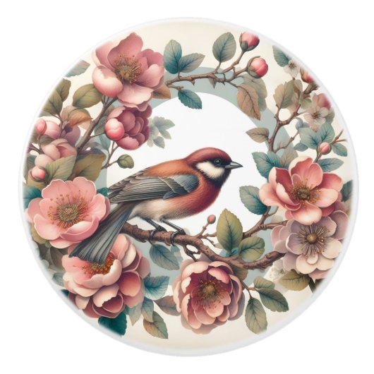 Schattigee dierenvrienden keramische knop (Voorkant)