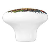 Schattigee dierenvrienden keramische knop (Zijkant)