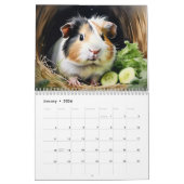 Schattigee Dierenvrienden van cavia's Waterverf Ma Kalender (Jan 2026)