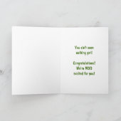 Schattigee diergeneeskunde Afstuderen Cartoon Koei Kaart (Binnen)