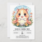 Schattigee digitale hamster verjaardag kaart (Voorkant)