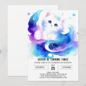 Schattigee Digitale Kitten Verjaardag Kaart (Voorkant / Achterkant)