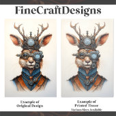 Schattigee Digitale Steampunk Rendier Afbeelding D Tissuepapier