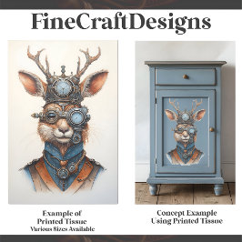 Schattigee Digitale Steampunk Rendier Afbeelding D Tissuepapier