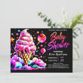 Schattigee digitale zoetheid Baby shower Kaart (Staand voorkant)