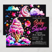 Schattigee digitale zoetheid Baby shower Kaart (Voorkant / Achterkant)