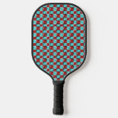 Schattigee dinerstijl controleert patroon pickleball paddle (Achterkant)