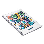 Schattigee dingen die mijn Kind op maat zei Notitieboek (Rechterzijde)