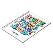 Schattigee dingen die mijn Kind op maat zei Notitieboek (Linkerzijde)