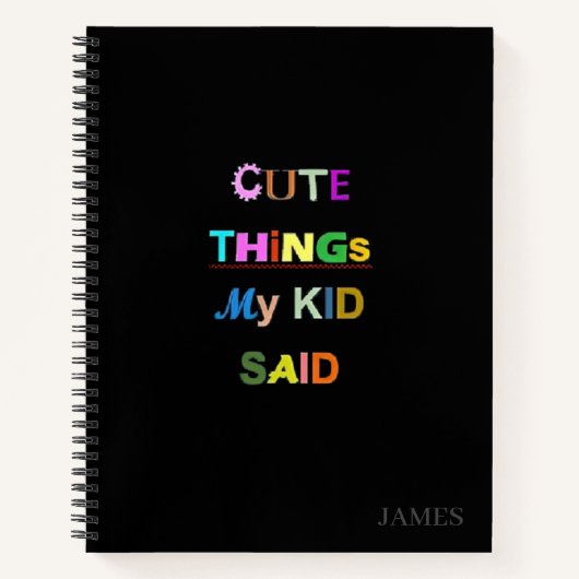 SCHATTIGEE DINGEN DIE MIJN KIND ZEI NOTITIEBOEK (Voorkant)