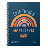 Schattigee dingen die mijn studenten zeiden Boho R Notitieboek (Voorkant)