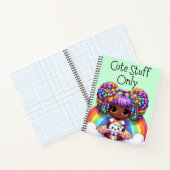 Schattigee dingen - Green Kawaii Rainbow Notitieboek (Binnen)