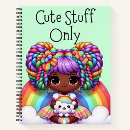 Schattigee dingen - Green Kawaii Rainbow Notitieboek